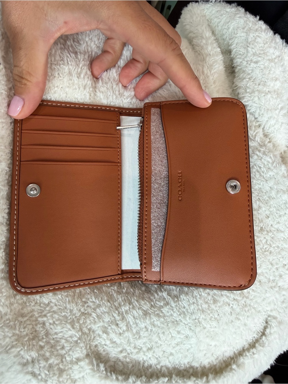 Sparkling Monogram Zip Wallet - Brown/Tan - Picture 2 of 3